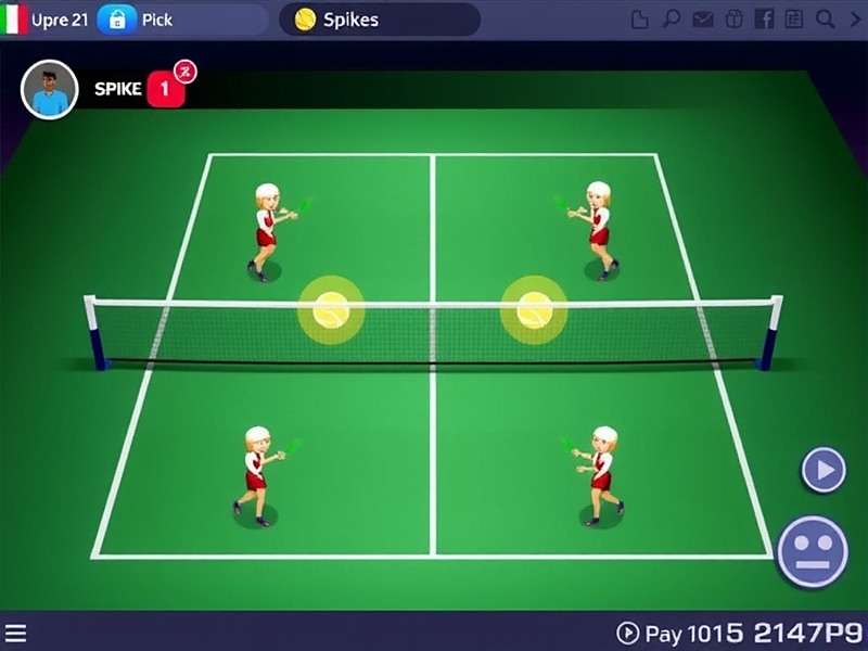 Volley Supremes India Game Controls showing touch gestures for spikes and blocks